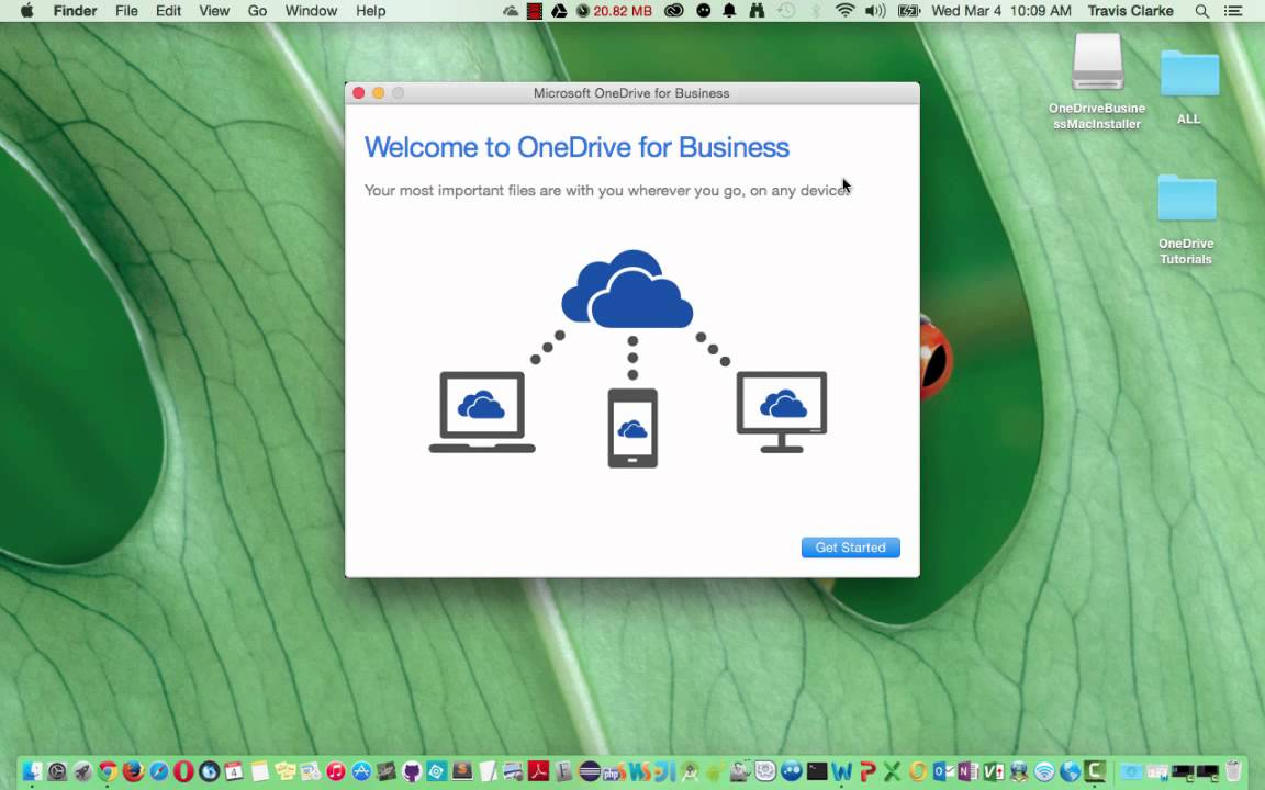 onedrive business download mac