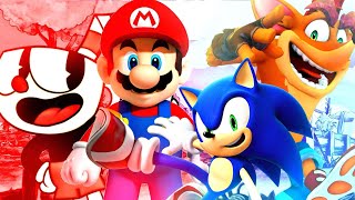 Julgamento Mario Vs. Sonic Vs. Cuphead Vs. Crash Bandicoot Guerra Suprema