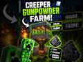 Simplest 3 Layer Creeper Farm 💀#minecraft part2