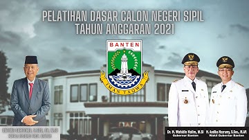 LIVE ACARA PENUTUPAN PELATIHAN DASAR CPNS DI LINGKUNGAN PROVINSI BANTEN TAHUN 2021