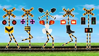 【踏切アニメ】あぶない電車 3 TRAIN Thomas vs Fumikiri 2D Railroad Crossing Animation