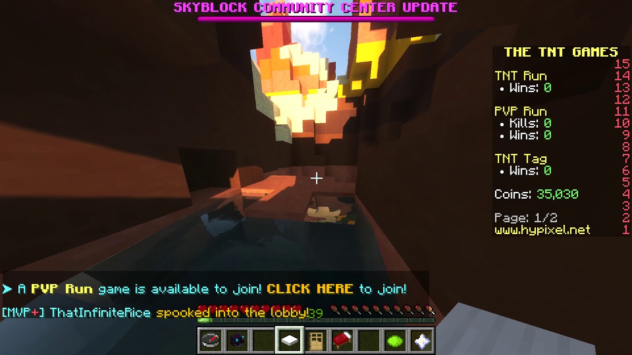 Completing the Hypixel TNT Games Lobby Parkour