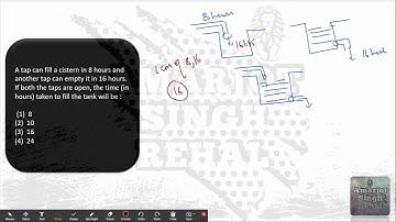 A tap can fill a cistern in 8 hours and another tap can empty it in 16 hours. If both the taps are