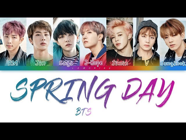 BTS (방탄소년단) - Spring Day (봄날) [Color Coded Lyrics/Han/Rom/Eng] class=