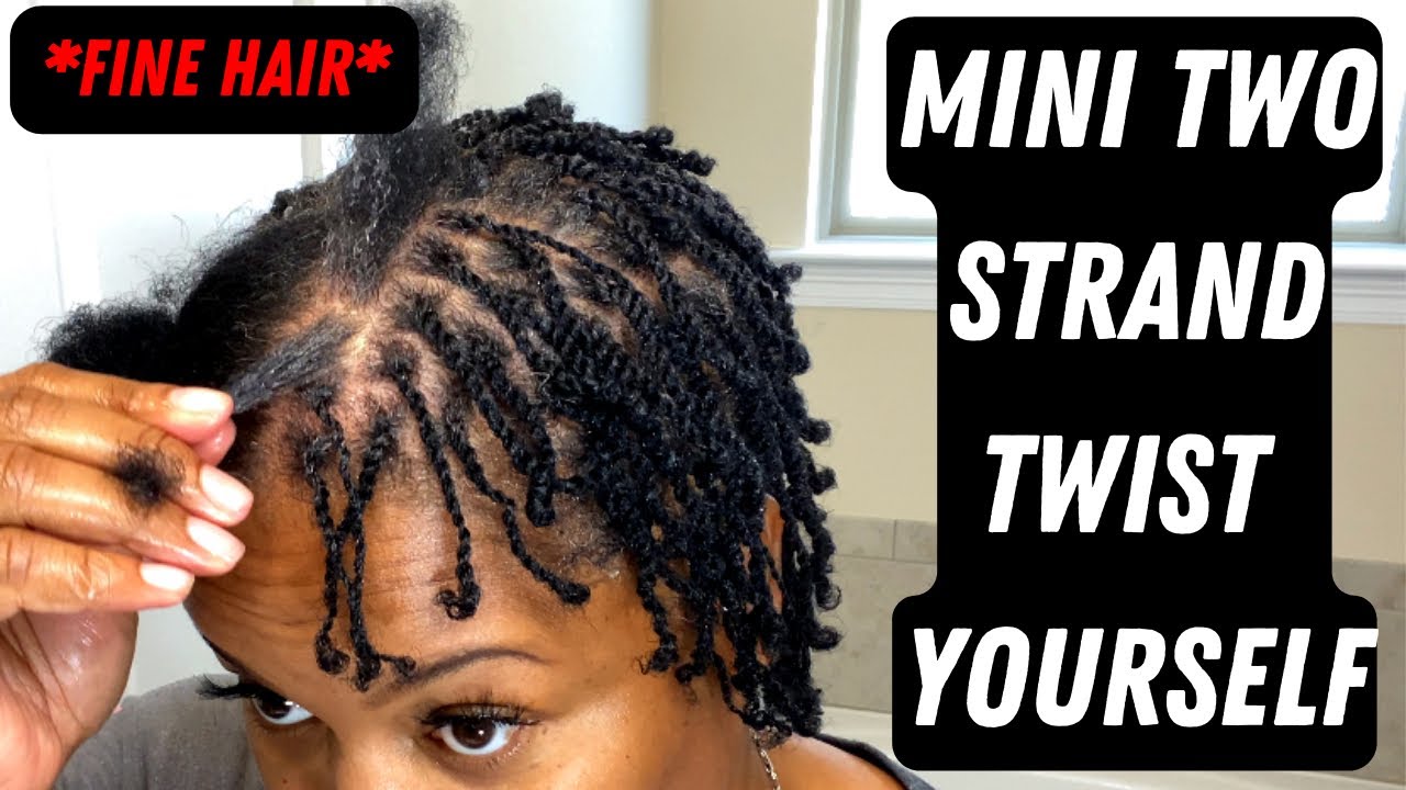How to do mini Two strand twist on*FINE*Short natural hair