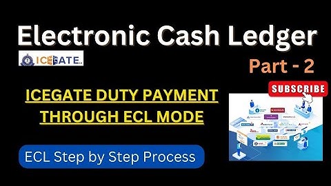 How to Pay Custom Duty Payment Online I Electronic Cash ledger- Easy to Pay Duty through ECL#icegate