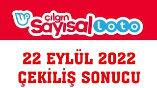 Çılgın Sayısal Loto Çekiliş Sonuçları 22 Ekim 2022