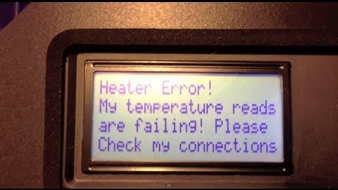 Heater Error! My temperature reads are failing! Please Check my connections