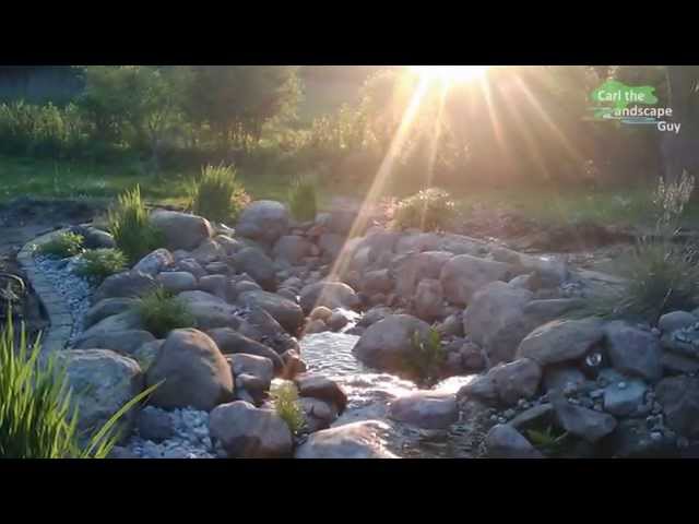 CARL THE LANDSCAPE GUY | HOW TO DO PROJECTS YOURSELF | NATURAL POND BROOK WATERFALL STREAM class=