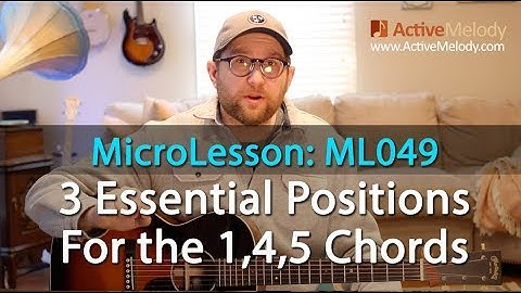 3 Essential Positions for playing a 1, 4, 5 chord progression. Guitar Lesson ML049