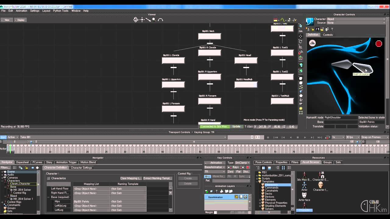 Motionbuilder - 08 Characterizing과 수정하기 - YouTube