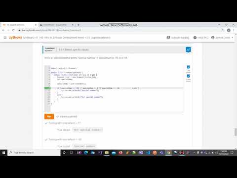 Zybooks Zylab Challenge 3.5.3   Logical Operators