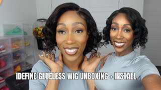 IDEFINE GLUELESS WEAR AND GO WIG UNBOXING + INSTALL