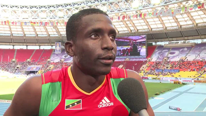 Moscow 2013 - Antoine ADAMS SKN - 200m Hurdles Men...
