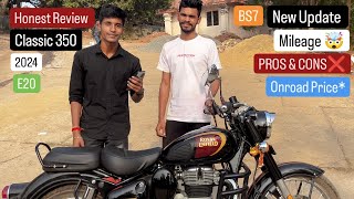 Royal Enfield Classic 350 Bs7 New Model 2024 Full Review New Update On Road Price Pros Cons
