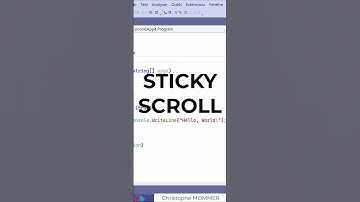 NOUVEAUTÉ VISUAL STUDIO 2022 : STICKY SCROLL