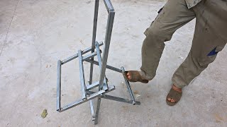 Great idea for a smart folding chair / Diy folding chair from metal and wood