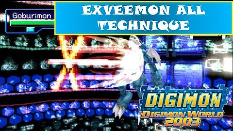 Digimon World 2003 Gameplay - ExVeemon All Technique & Signature Move