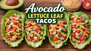 Avocado Lettuce Leaf Taco Recipe Fresh Raw Lunch Idea