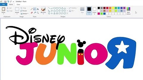 How to draw a Disney Junior logo in Toys "R" Us style using MS Paint | How to draw on your computer