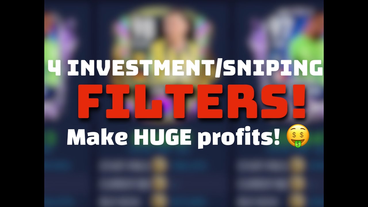 4 INVESTMENT/SNIPING FILTERS For MILLIONS 🤑🔥💵 | Make MASSIVE Profits! | FIFA Mobile 21 Market