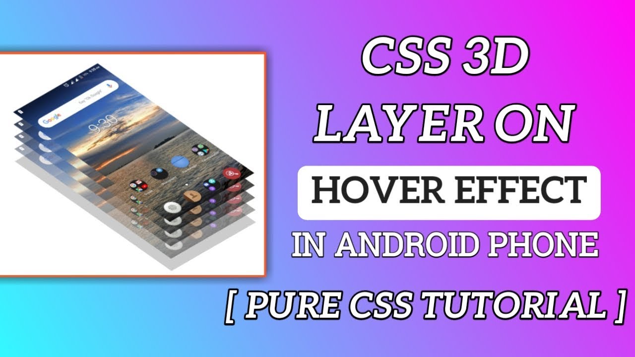 Pure CSS 3d image on hover effect in Android phone{CSS Tutorial} - YouTube