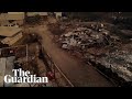 Drone footage shows destruction after deadly wildfires hit Chile