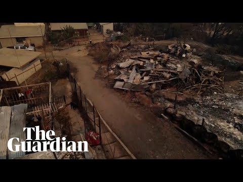 Drone footage shows destruction after deadly wildfires hit Chile