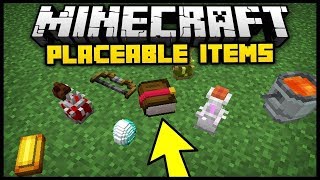 Minecraft Mod showcase | Place-able Items FIRST MOD SHOWCASE IN AGES