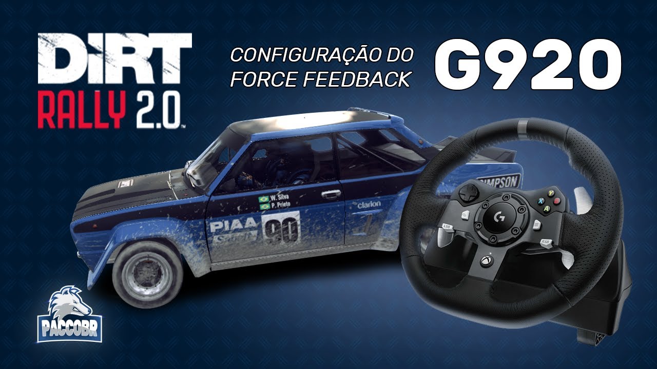 DiRT Rally 2.0 - Configurações do Force Feedback Logitech G920/G29 - YouTube