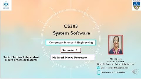 CS 303 SS Module 5 part 3 machine independent features