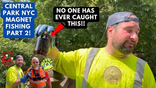 Magnet fishing Central Park NYC Collab! Part 2! #magnetfishing #nycadventures #nycparks