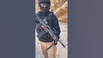 IWI Negev at the range mounted with @meprolight Optics