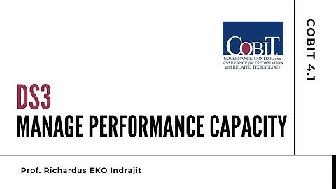 COBIT 4.1: DS3 Manage Performance Capacity
