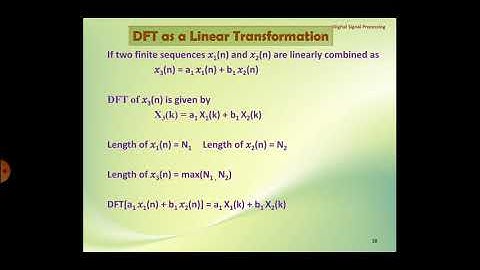 DFT as a linear transformation