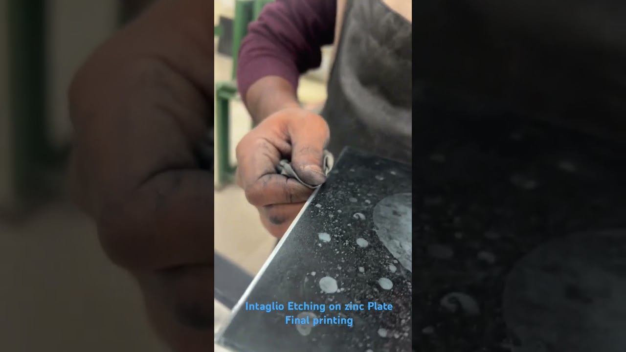 Intaglio Etching on zinc Plate  Final Printing 