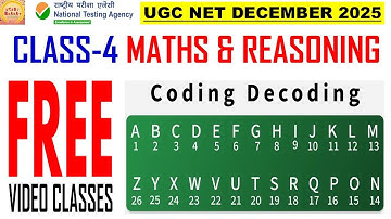 Coding decoding class 4 unit 5 maths ugc net december 2025 Paper 1 free classes