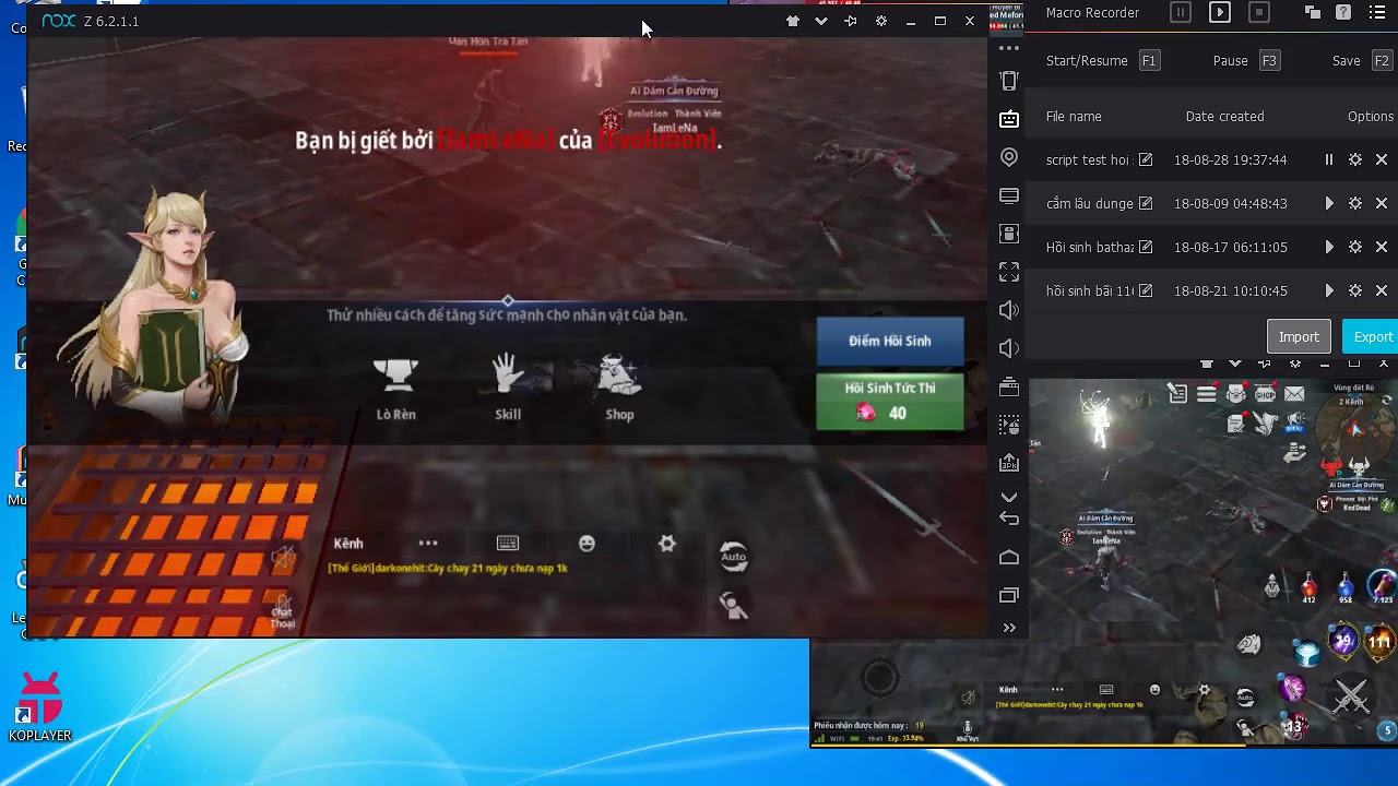 เล่น lineage 2 revolution บน pc Update 2022 Cách cài macro treo game lineage 2 revolution trên Nox Player