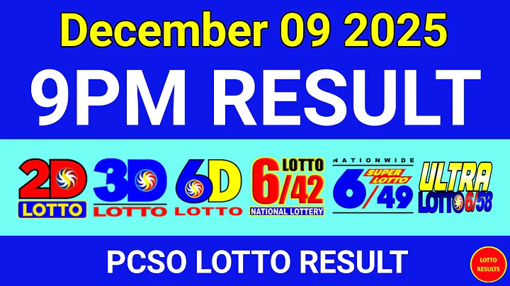 9PM Lotto Result Today December 09, 2025 | Swertres EZ2 #3Dlotto