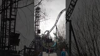 Saw the Ride #shorts Jigsaw inspired Horror vertical rise & drop Rollercoaster at Thorpe Park UK