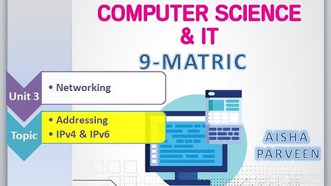 Addressing | IPv4 | IPv6 | 9th class | Computer Science