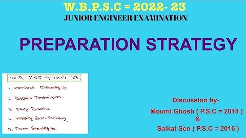PREPARATION STRATEGY FOR WBPSC 