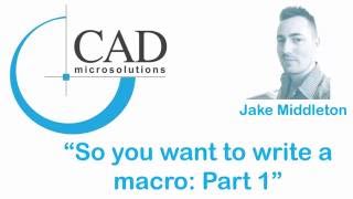 My First Macro: Part 1 - SOLIDWORKS