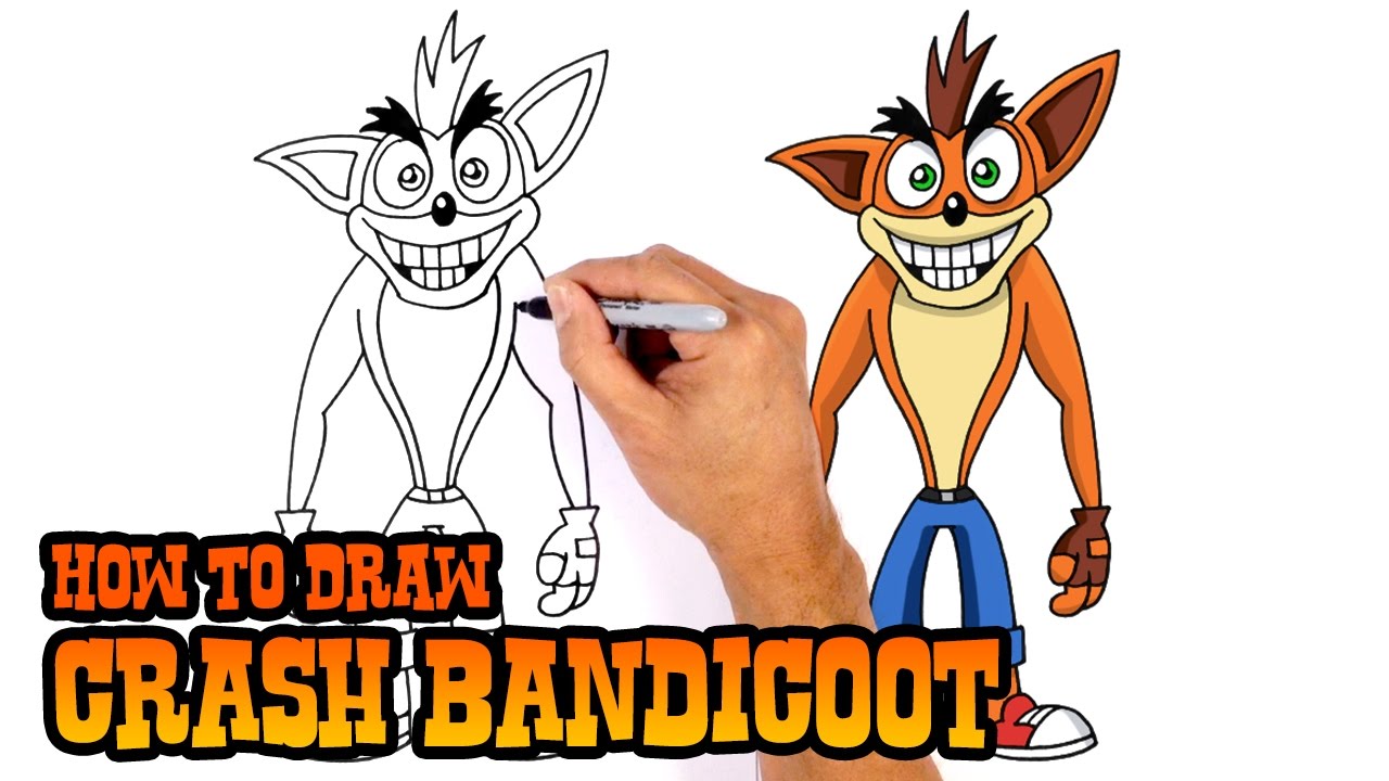 How to Draw Crash Bandicoot | Drawing Lesson - YouTube