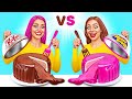 風船ガムvsチョコレートフードチャレンジ Jelly DO Challenge