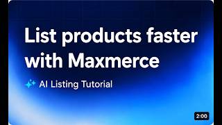 How to Create eBay Listings from Product Images with Maxmerce AI