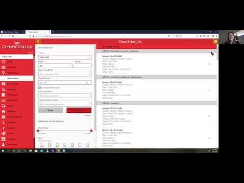 How to use the online schedule at Olympic College