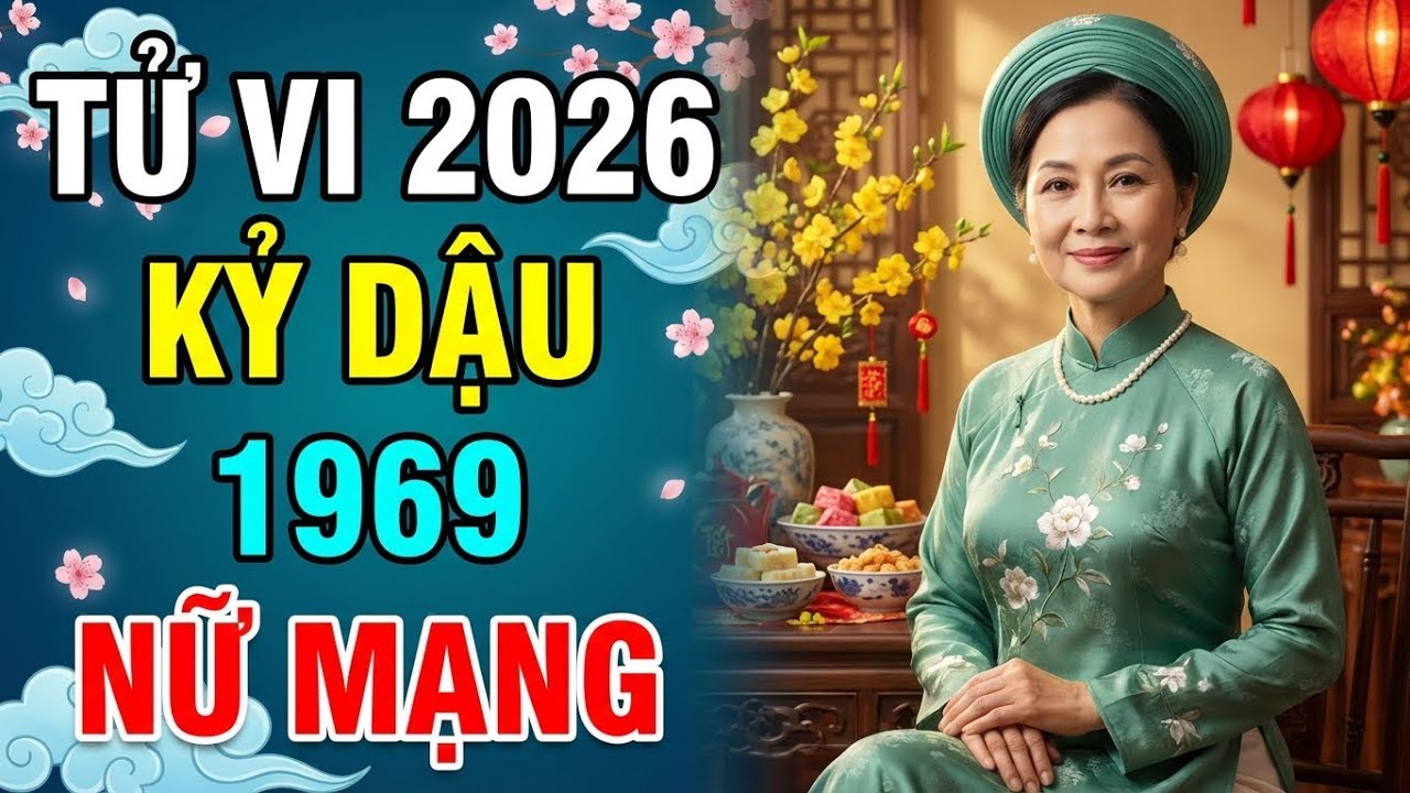 Tử Vi 2026 Nữ Kỷ Dậu 1969: VẬN MAY ĐẾN CỬA, PHÚC ĐỨC VIÊN MÃN - Sự Thật Bất Ngờ!