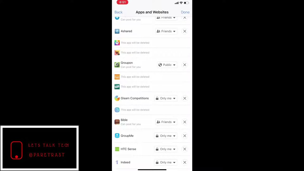 Facebook App Privacy Settings