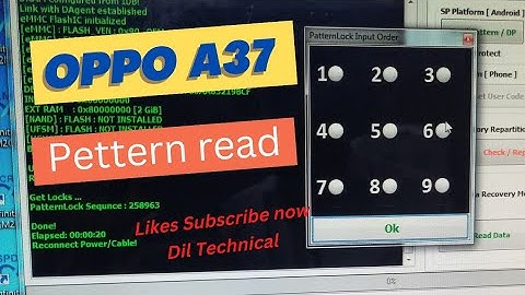 Oppo A37 pettern read with Cm2 / How to remove pettern code Oppo A37